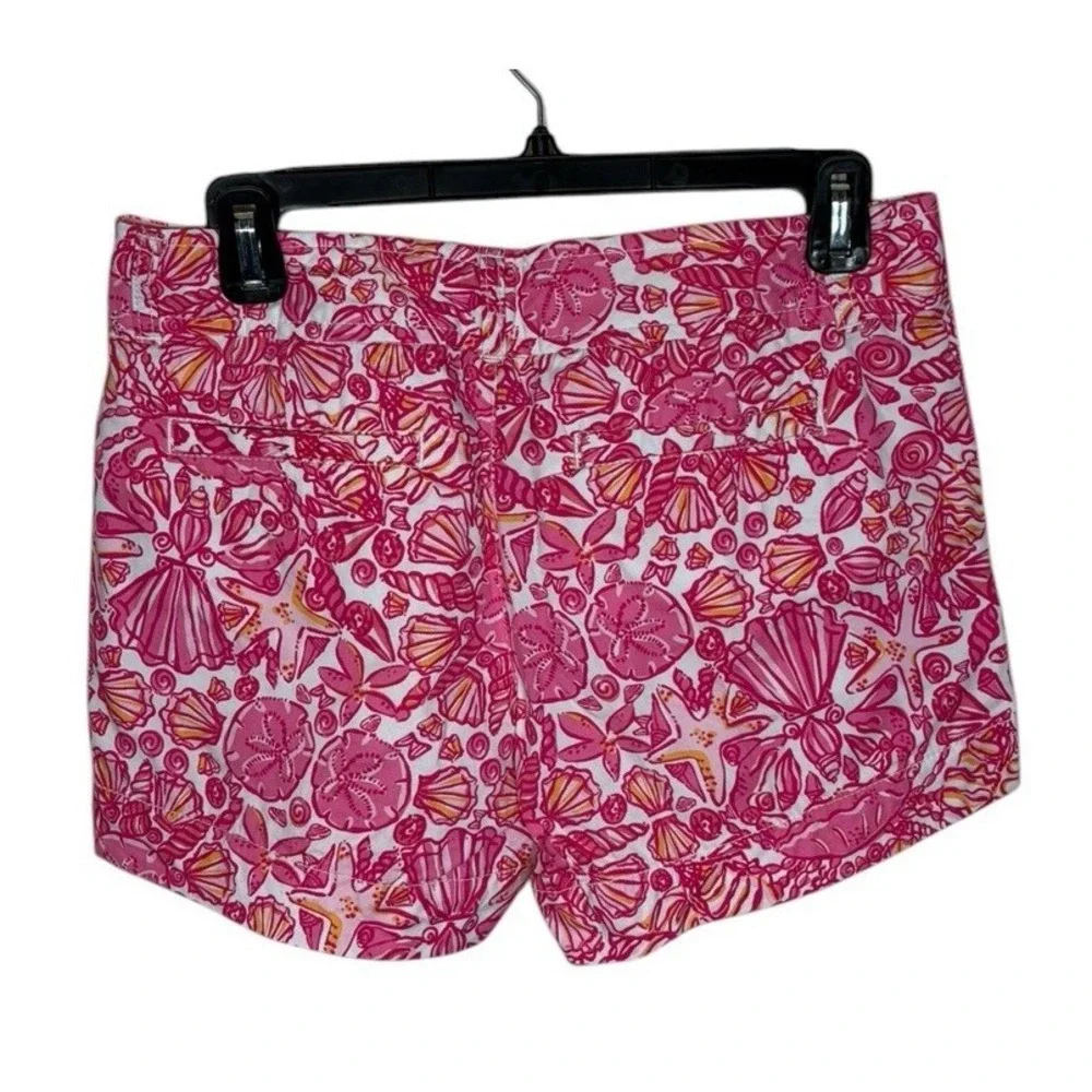 Lilly Pulitzer Pink Seashells Callahan Short Size 0‎ Preppy Beach Coastal